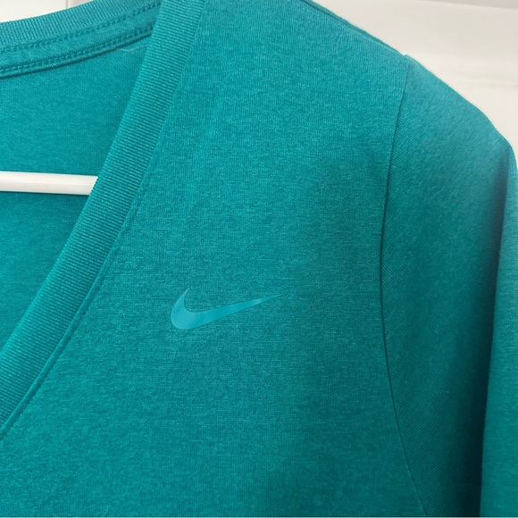 Nike Teal Short Sleeve V-Neck Tee - Picture 3 of 4